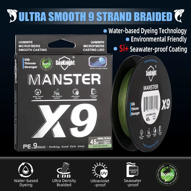 SeakNight Linha de Pesca X9 Trançada 150m 300m 500m