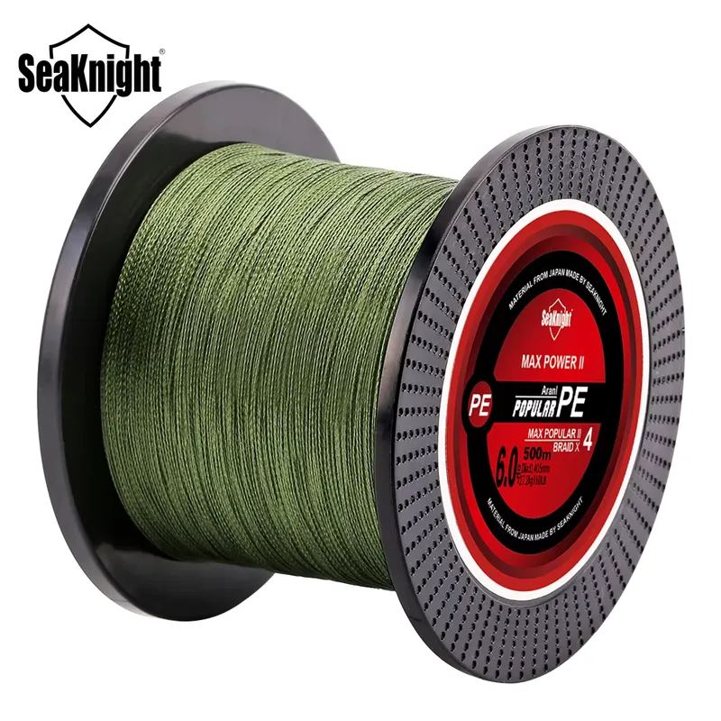 SeakNight Linha Trançada 500m 4 Fios - Pesca Água Salgada e Doce
