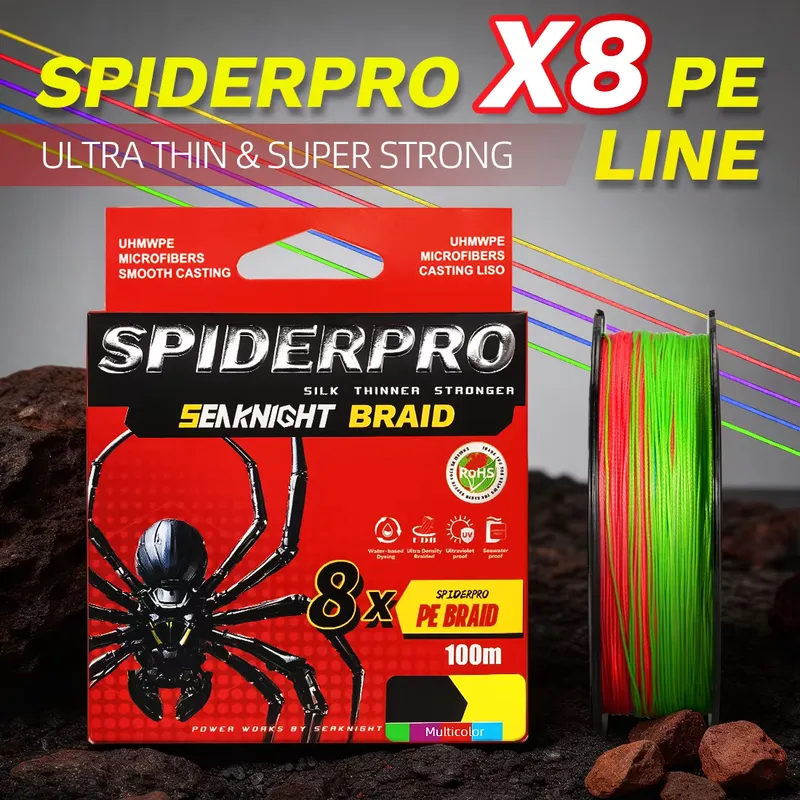 SeakNight Linha Trançada X8 100M 15-100LB Pesca