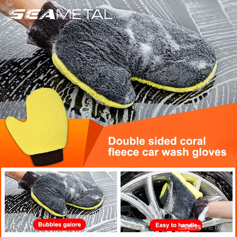 SEAMETAL Luva Microfibra Chenille para Lavar Carro