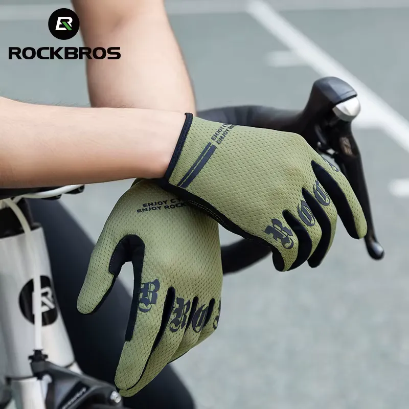 Rockbros Luvas de Ciclismo Antiderrapante com Toque Sensível