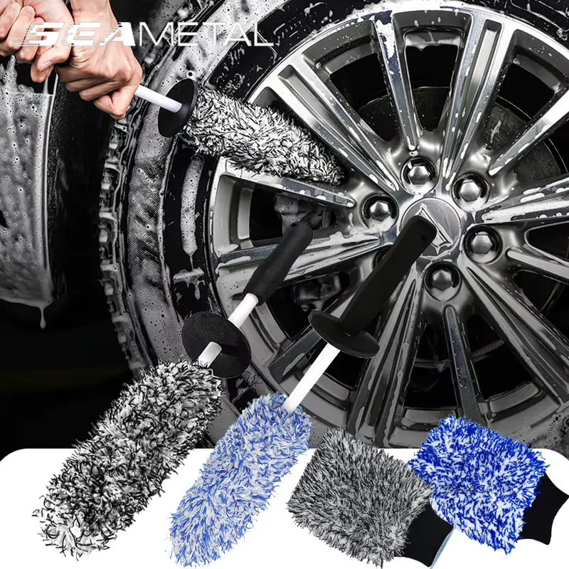 SEAMETAL Luvas de Limpeza Microfibra para Rodas do Carro
