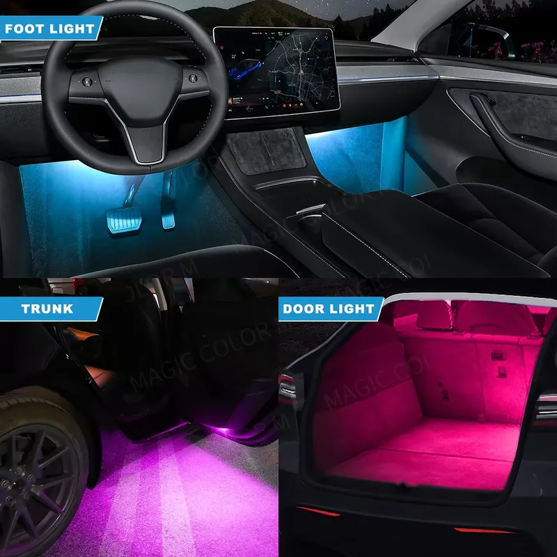 MAGIC COLORM Luz LED RGB Footwell Tesla - Iluminação Automotiva