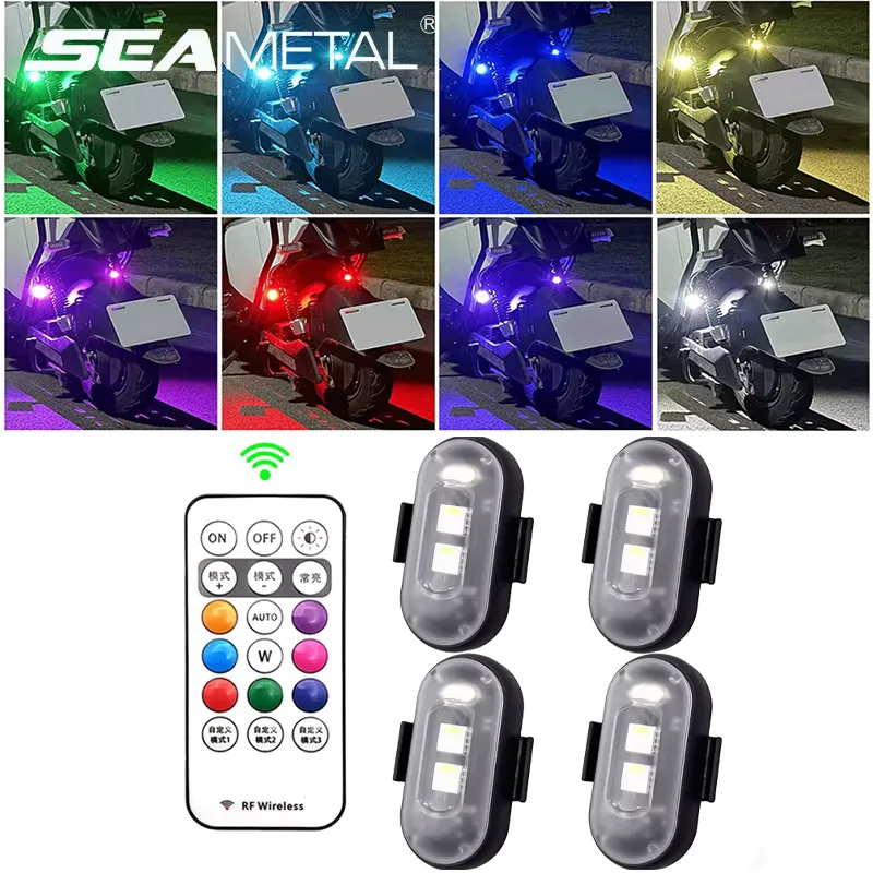 SEAMETAL Luz LED RGB Sem Fio para Aeronaves e Veículos