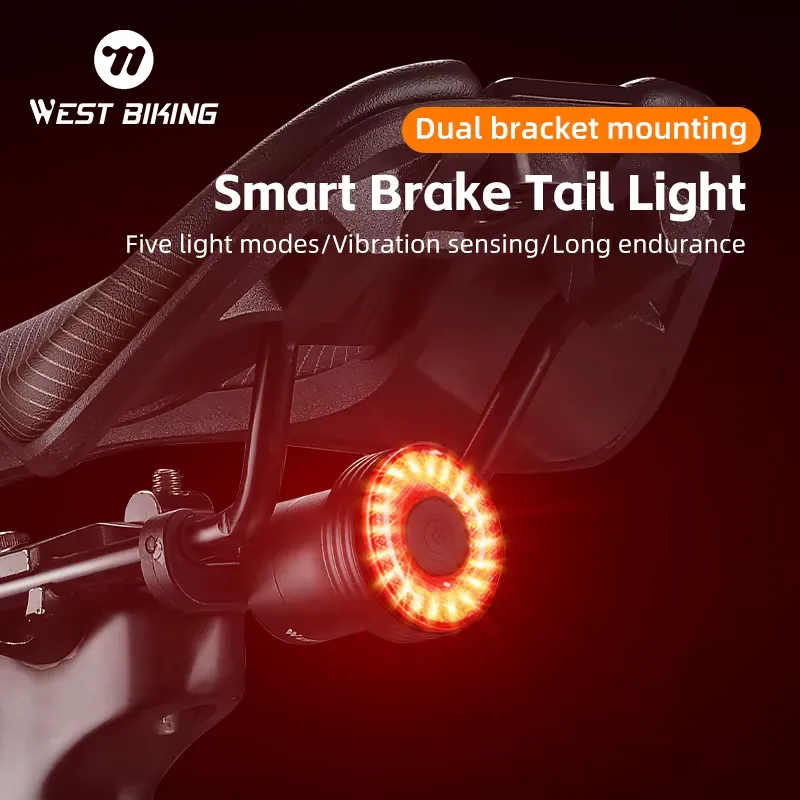 West Biking Luz Traseira Bicicleta Detecção Inteligente