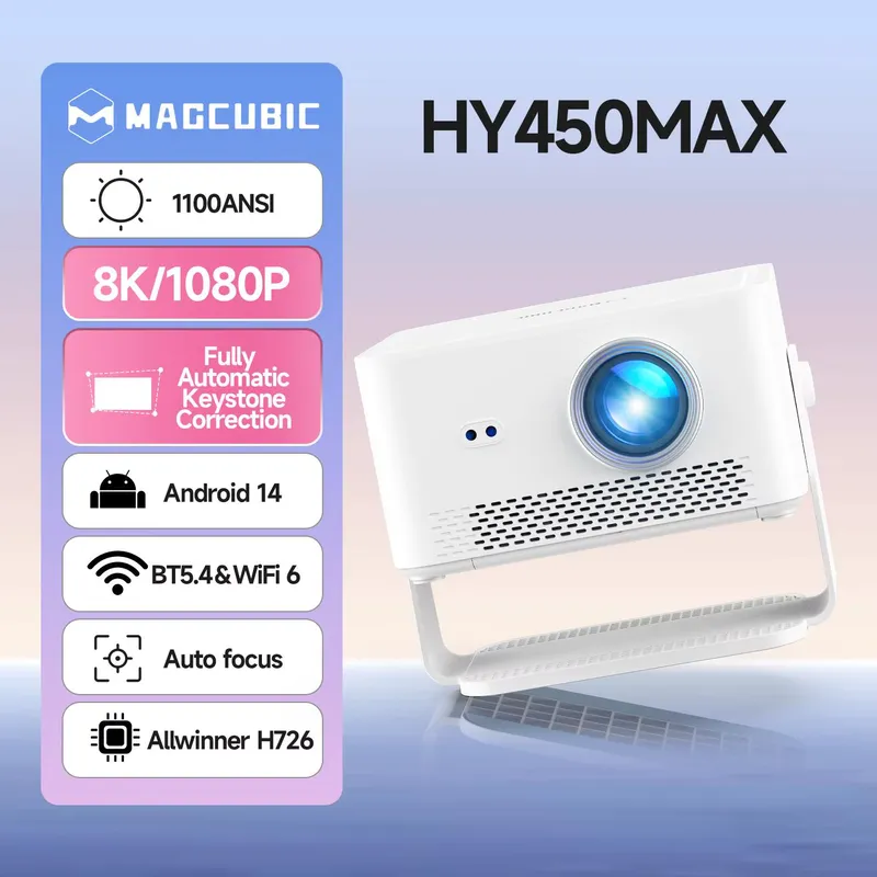 Magcubic HY450MAX Projetor 1080P WiFi6 1100 Lumens