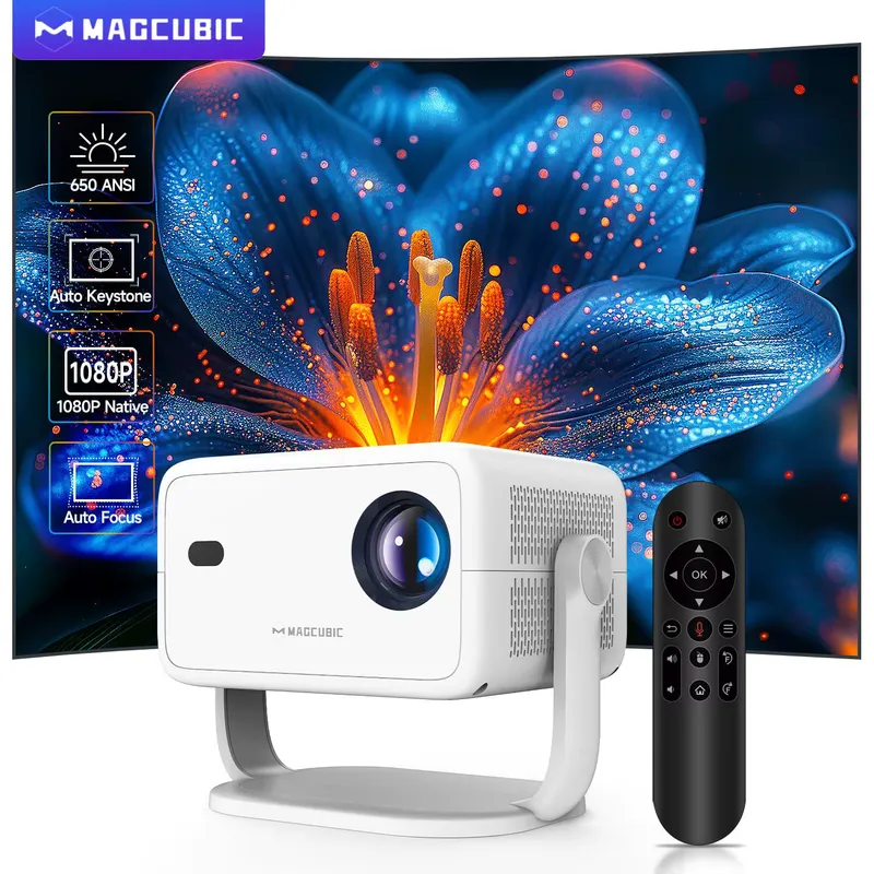 Magcubic Projetor 1080p 650 ANSI Android 14 WiFi 6
