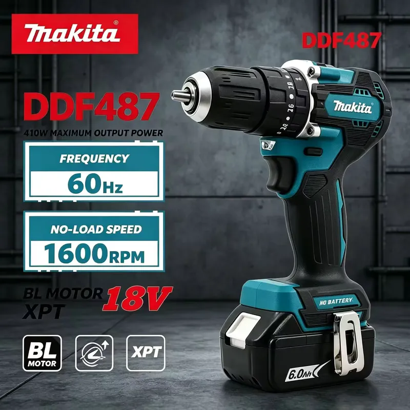 Makita DDF487 18V LXT Furadeira/Parafusadeira sem fio - R$175,59