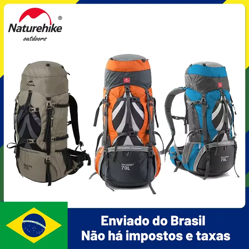 Naturehike NH70B070-B Mochila 70L para Caminhadas e Montanhismo