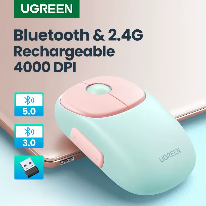 Ugreen Mouse Bluetooth Sem Fio Slim Recarregável