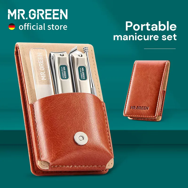 Mr.Green Conjunto Portátil de Manicure e Cortador de Unhas