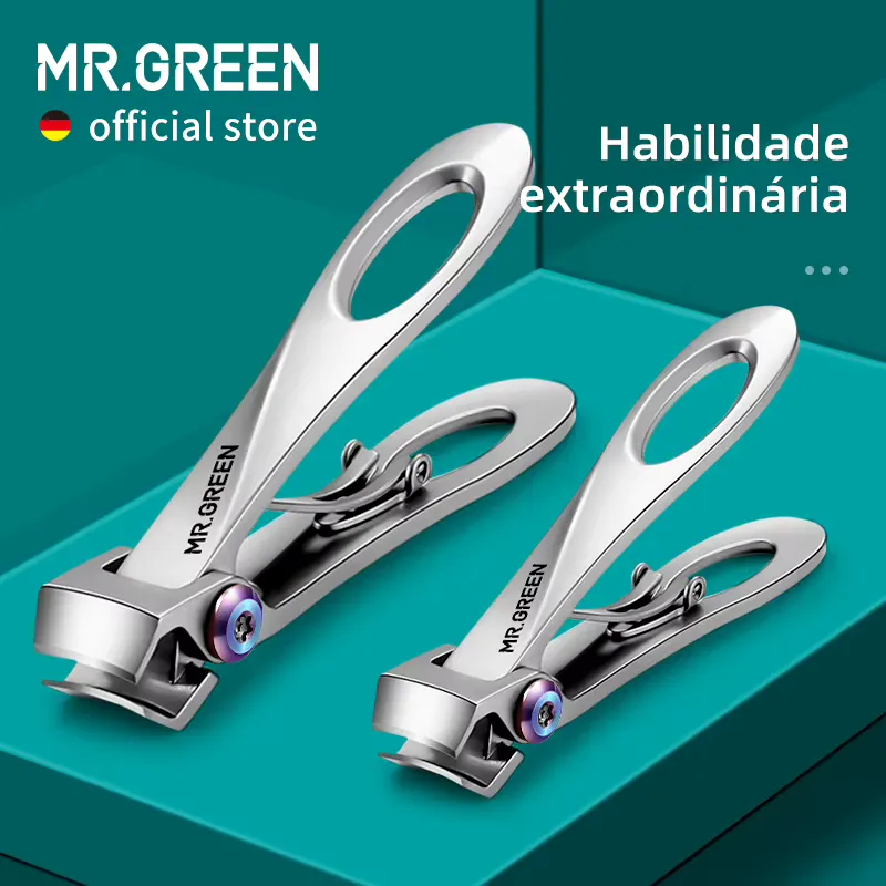 Mr.Green Cortador de Unhas Larga em Aço Inoxidável Unhas Grossas
