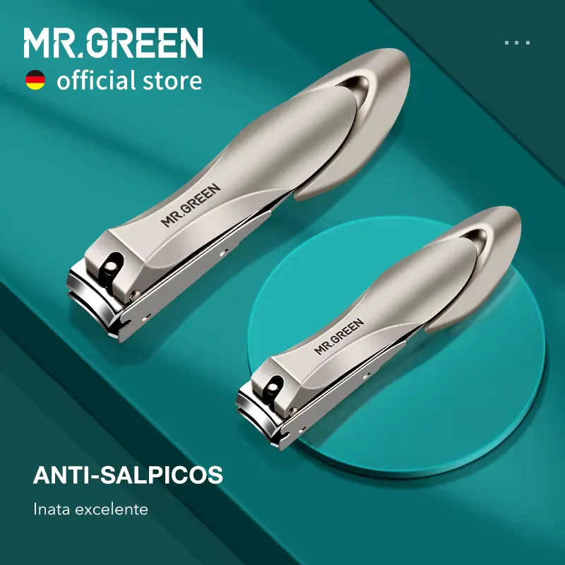 Mr.Green Cortador de Unhas Biônico Verde - Aço Inoxidável