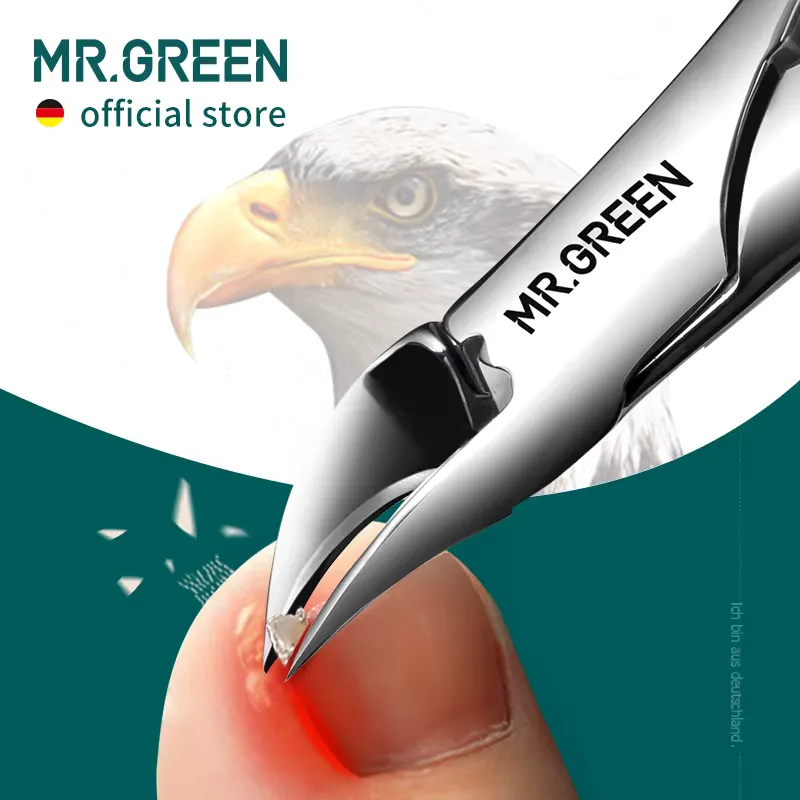 Mr.Green Cortador de Unhas Profissional Verde - Kit Manicure