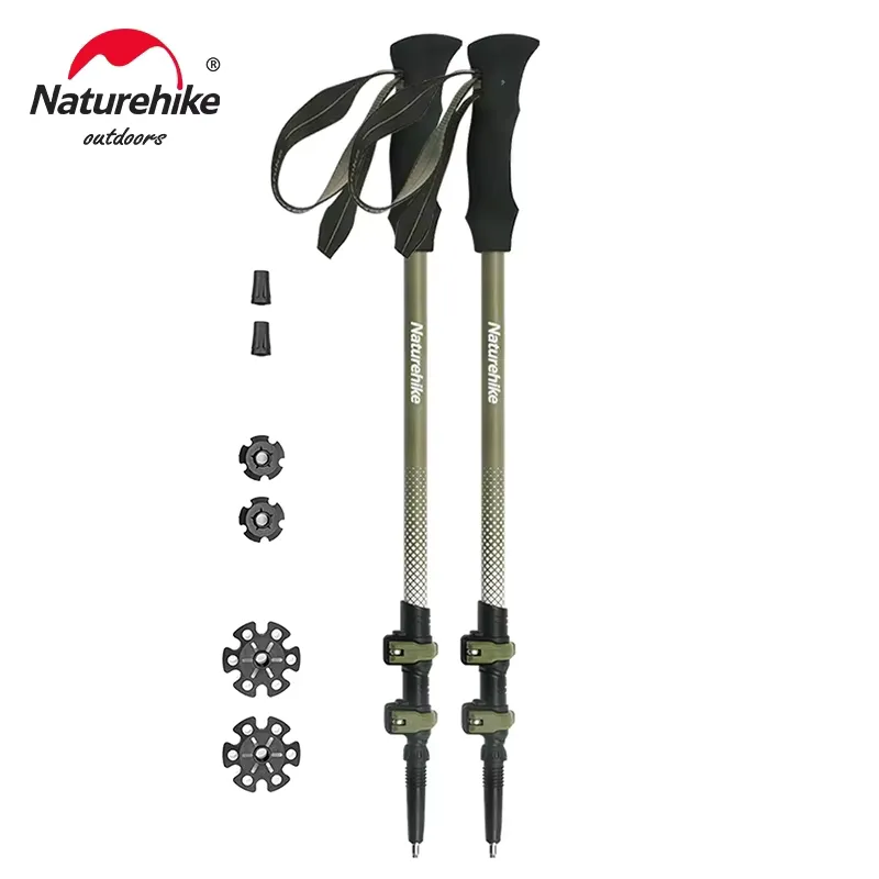 Naturehike Bengala de Fibra de Carbono - Pólo Telescópico Leve