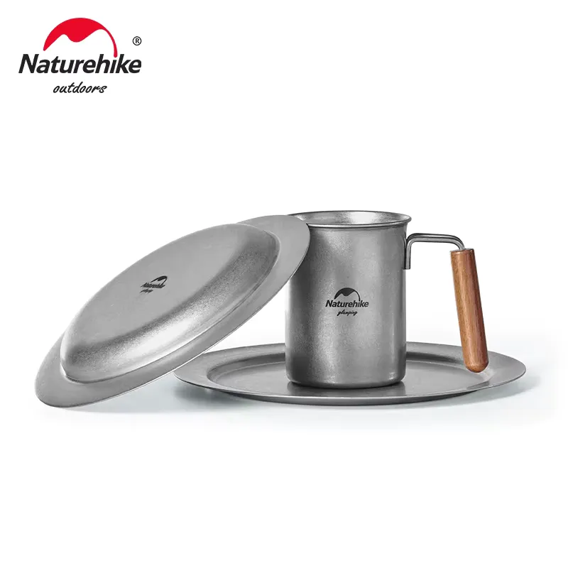 Naturehike Kit Talheres e Panelas para Camping em Aço Inoxidável