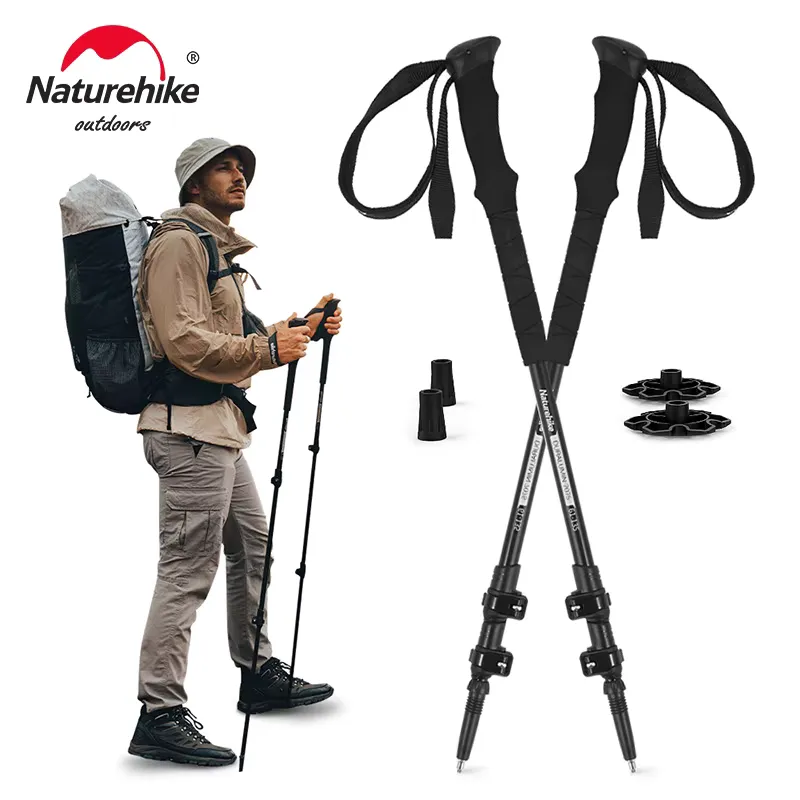 Naturehike ST03 Pólo de Trekking Alumínio Telescópico
