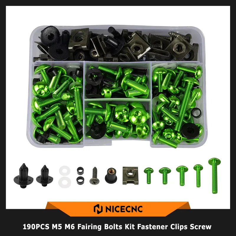 Nicecnc Kit 190 Parafusos Carenagem Kawasaki Z1000 Ninja
