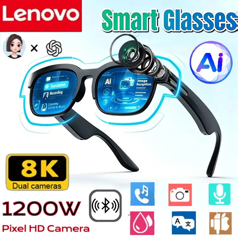 Lenovo Óculos Inteligentes com IA e Tradução em Tempo Real