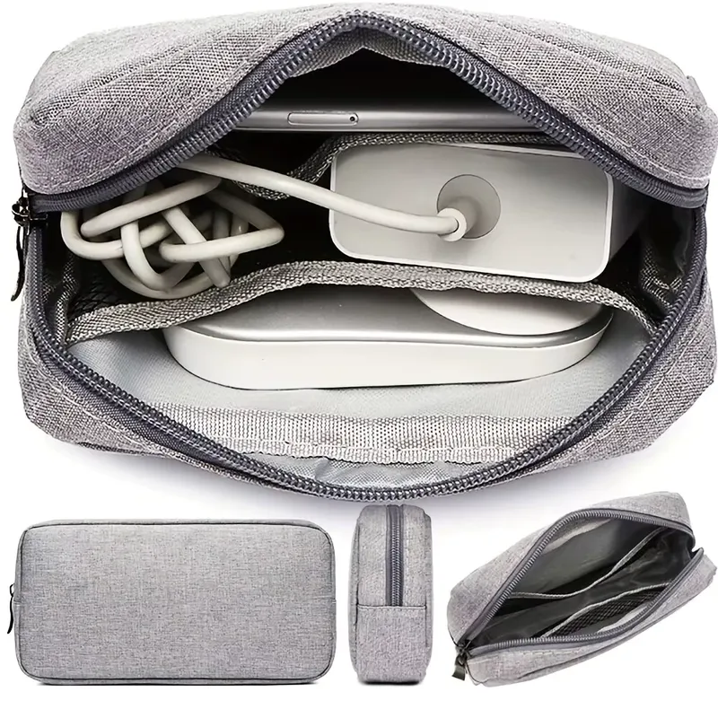 Organizador de Cabos - Bolsa Compacta para SD Card e Power Bank