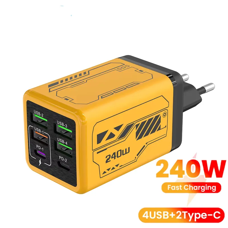POCO Carregador 240W 6 Portas USB-C Rápido
