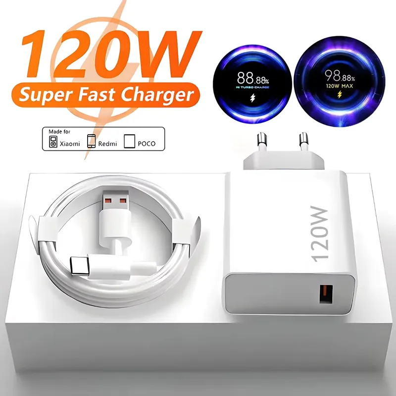 POCO Carregador de Parede USB Rápido 6A 120W EU