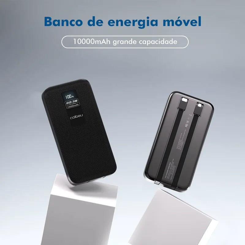 Powerbank 10000mAh 23W - Bateria Portátil e Recarga Rápida