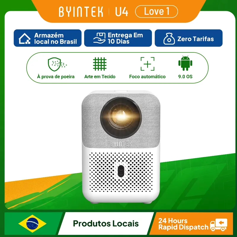 Byintek U4 Love 1 Projetor 4K Smart 1080P Mini