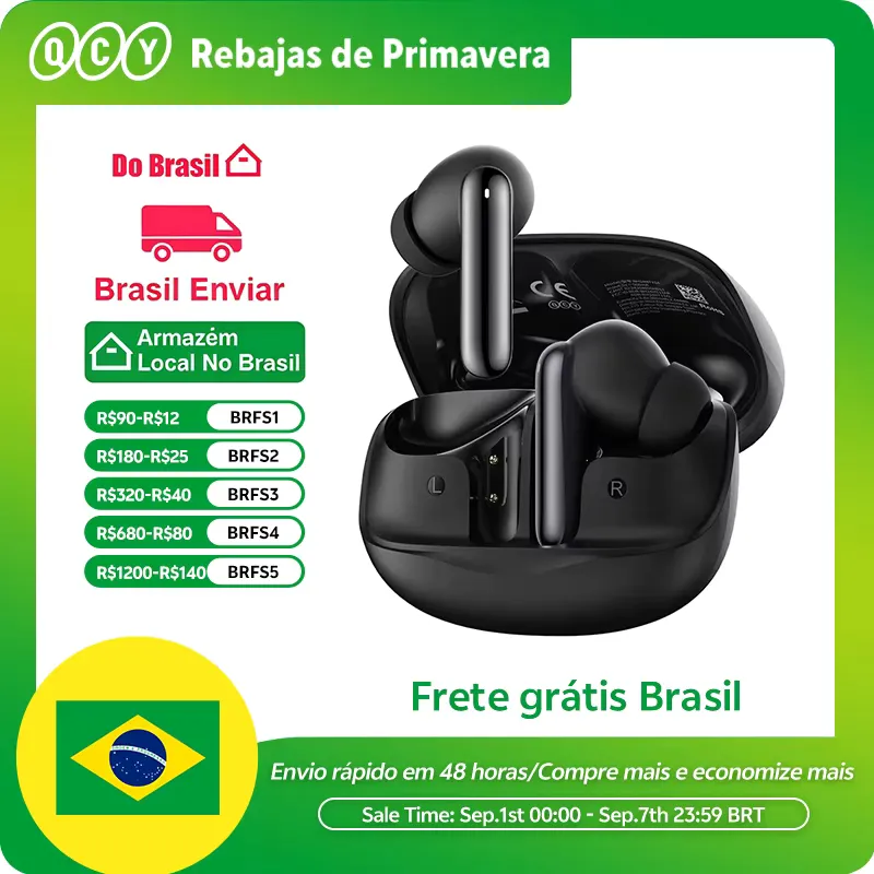 QCY Melobuds N50 Fone Bluetooth com Cancelamento de Ruído