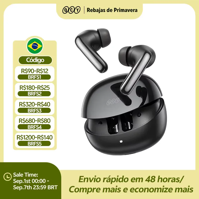 QCY MeloBuds N60 Fones Bluetooth com ANC e LDAC