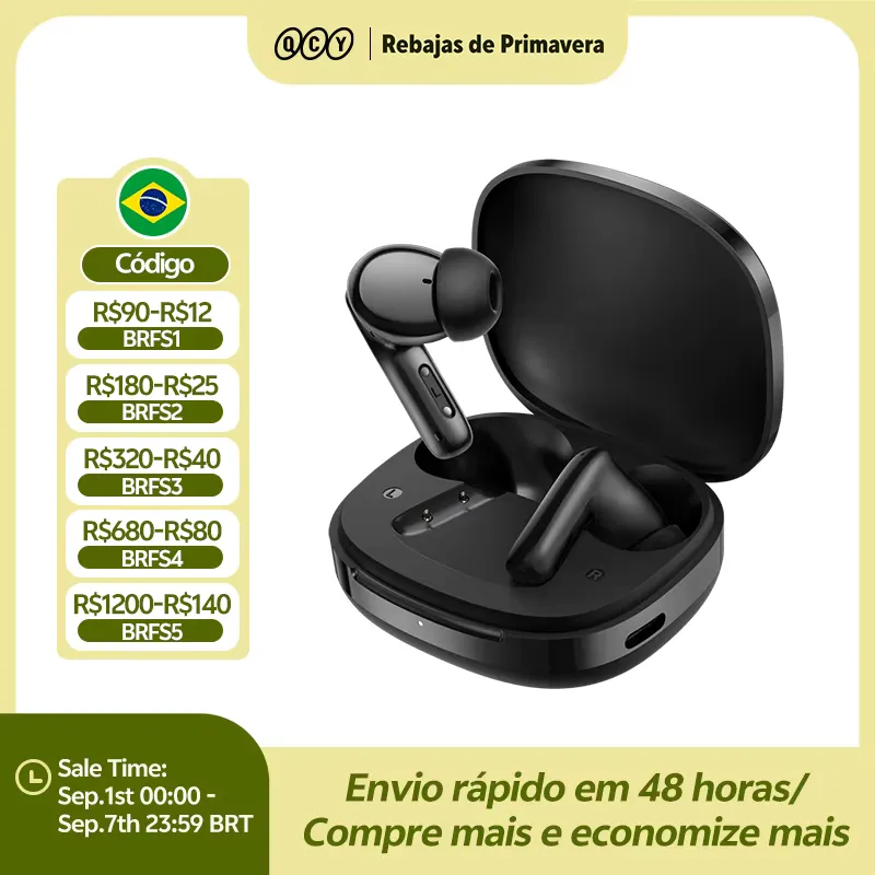 QCY T13 Pro Fones Bluetooth ANC Adaptativo 47H