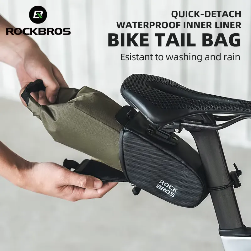 Rockbros Bolsa de Selim para Bicicleta 0.8L-1.3L