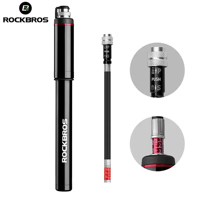 Rockbros Bomba de Ar Mini para Bicicleta 150/260 PSI