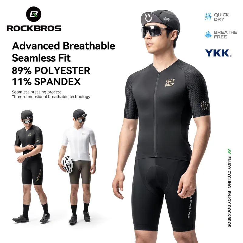 Rockbros Camisa Ciclismo MTB Respirável Manga Curta