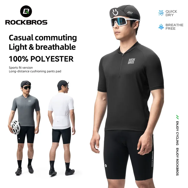 Rockbros Camisa Ciclismo Masculina Respirável Manga Curta