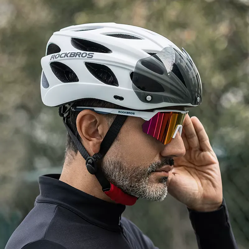 Rockbros Capacete de Bicicleta Integral com Lente Removível