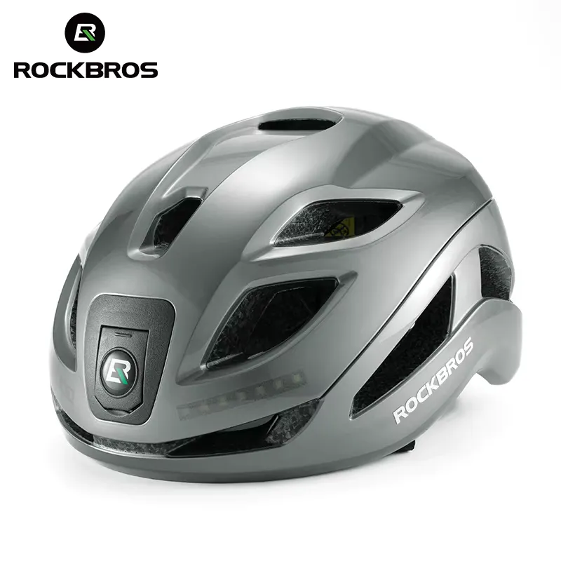 Rockbros Capacete de Bicicleta com Luz LED e Carregamento USB