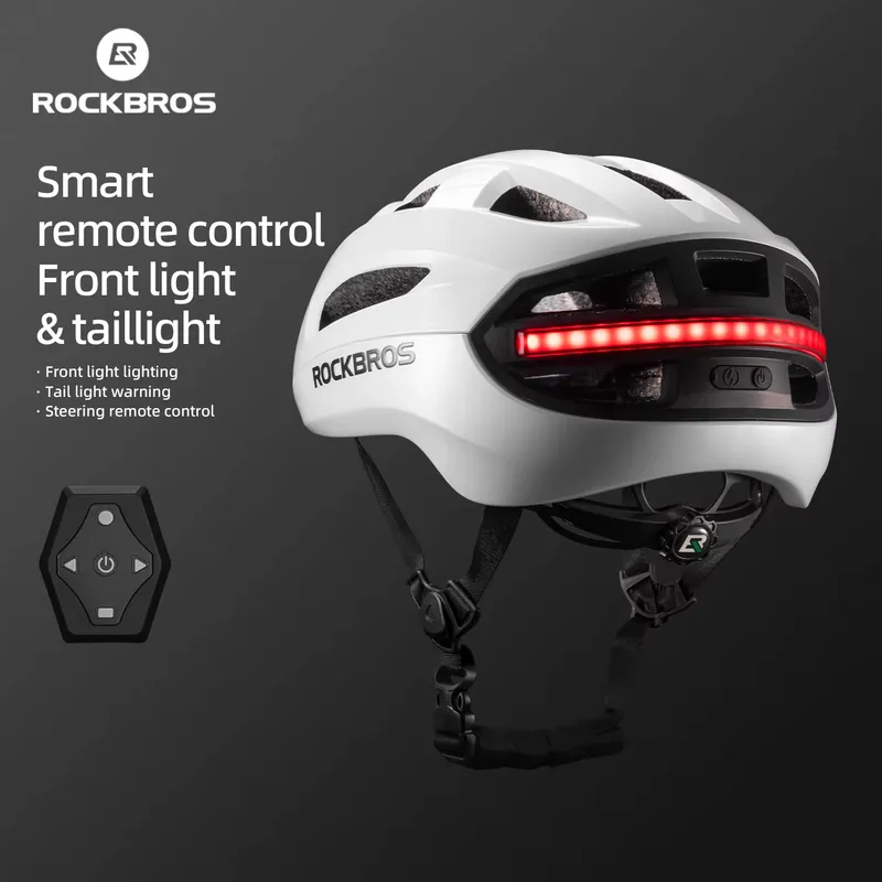 Rockbros Capacete Inteligente com Luz e Controle Remoto
