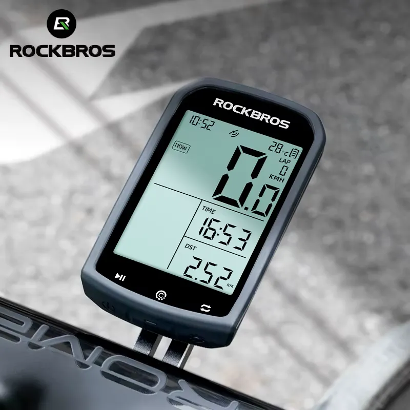 Rockbros Computador de Bicicleta GPS 5.0 com Bluetooth