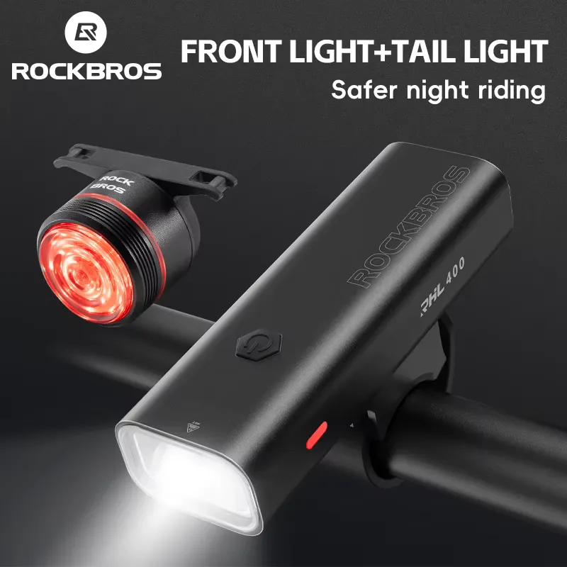 Rockbros Conjunto Luz Bicicleta MTB 200lm/400lm