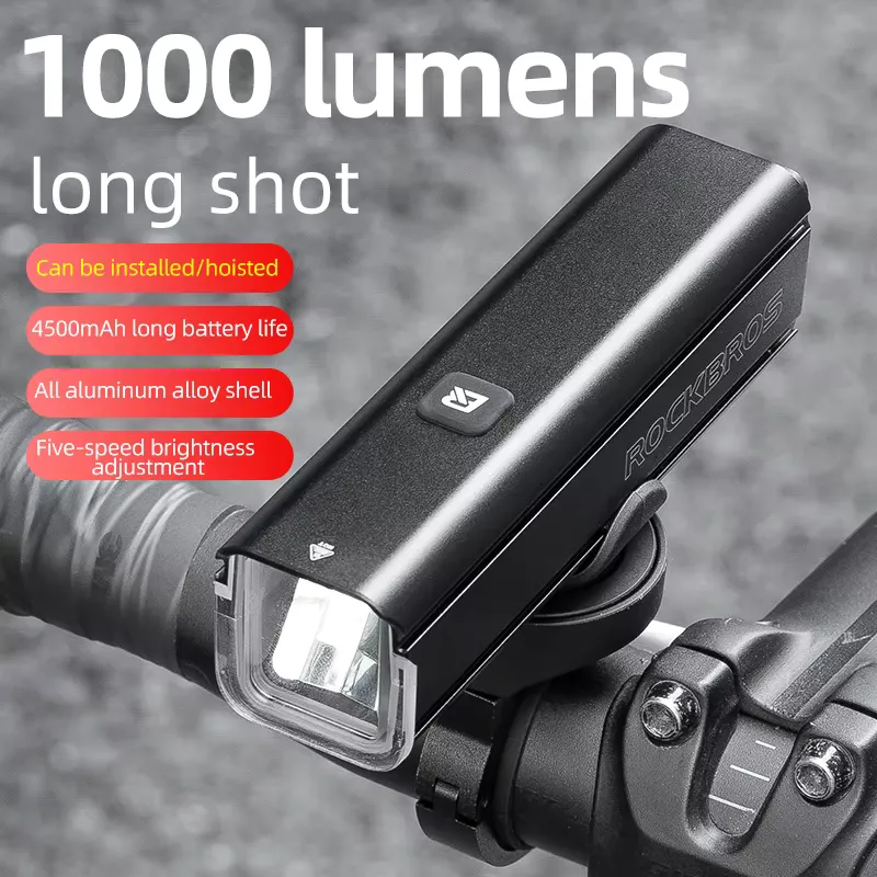 Rockbros Farol LED Bicicleta 1000 Lúmens 4500mAh