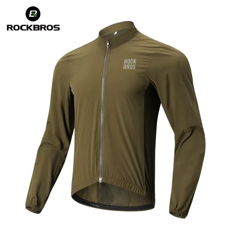 Rockbros Jaqueta de Ciclismo à Prova de Vento Reflexiva