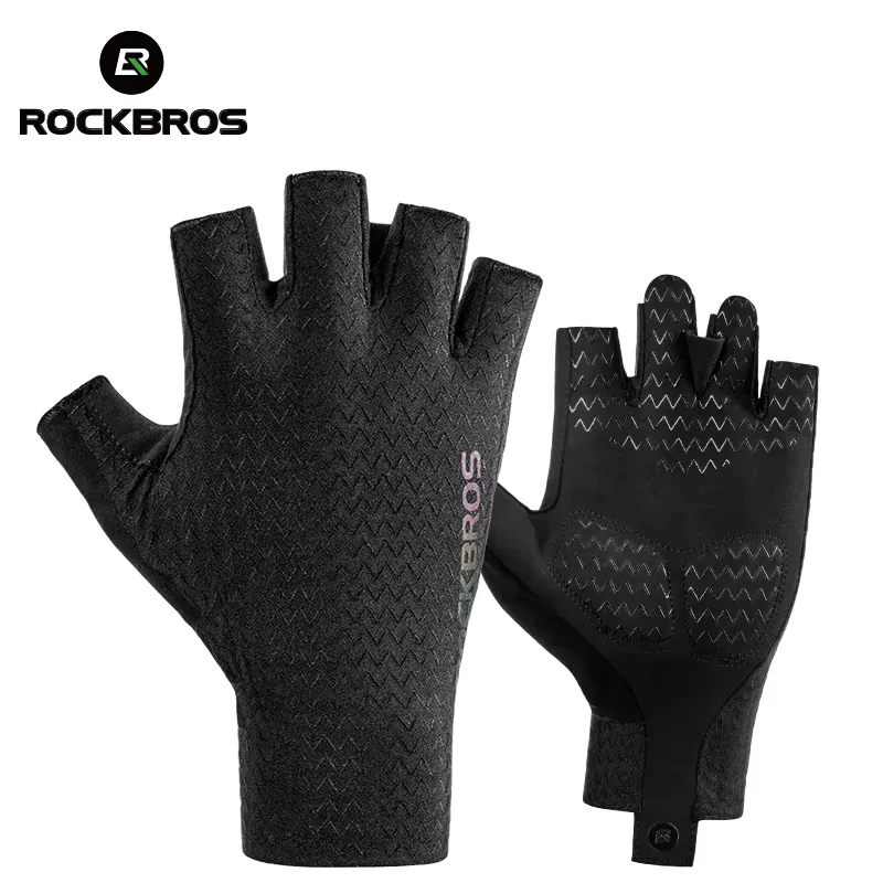 Rockbros Luvas de Ciclismo Meio Dedo MTB