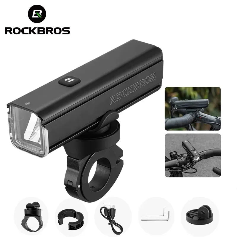 Rockbros Luz Dianteira Bicicleta 1000lm USB-C