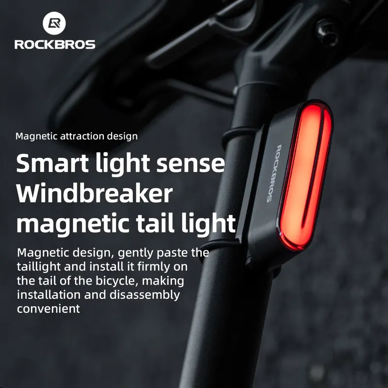 Rockbros Luz Traseira Magnética Recarregável USB-C