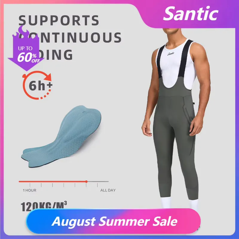 Santic Calça Ciclismo Masculina com Proteção UV