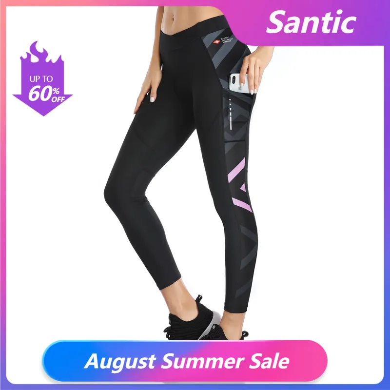 Santic Calça Ciclismo MTB Feminina Respirável Reflexiva