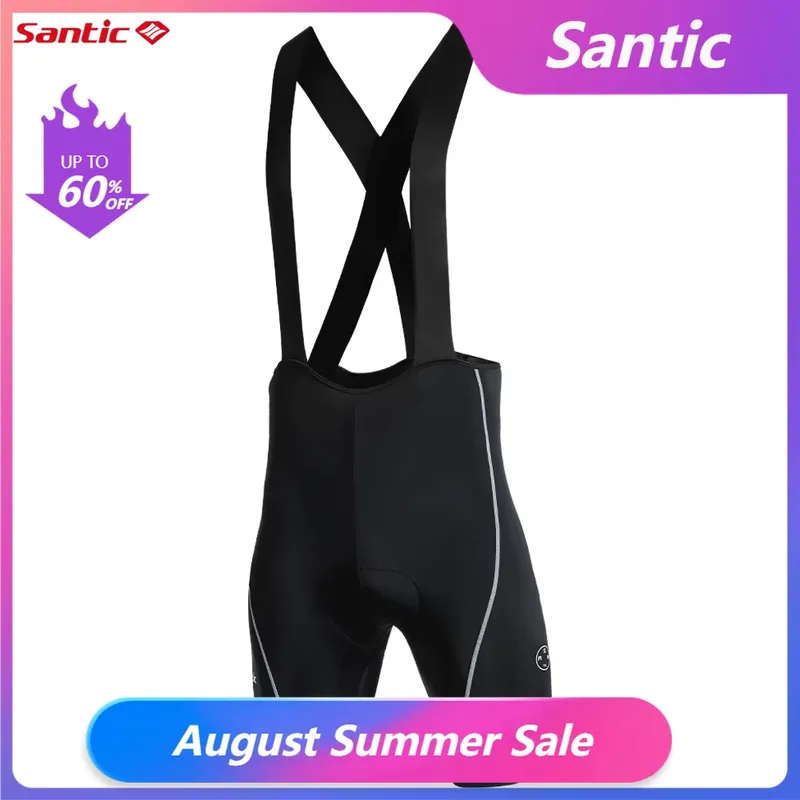Santic Calção de Ciclismo Masculino com Acolchoamento 4D