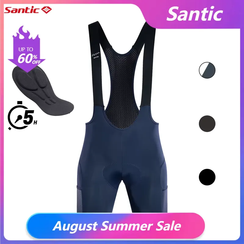 Santic Calção Ciclismo MTB com Proteção 4D e Bolsos
