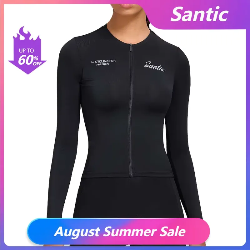 Santic Camisa Ciclismo Feminina Manga Longa Respirável